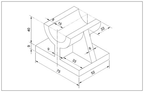 AutoCAD 3D Drawings with Dimensions for Practice