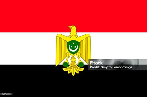 Flag Of Egypt Flag Of Egypt From 1952 To 1958 Years Vector Illustration Stock Illustration ...