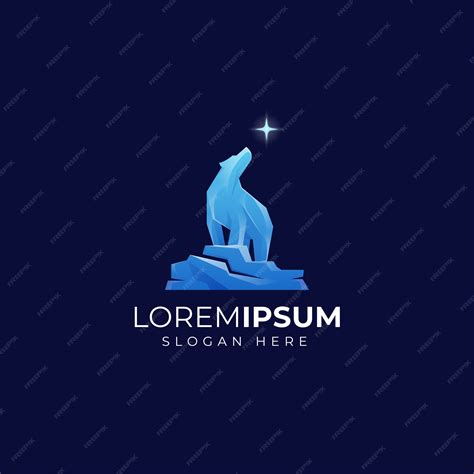 Premium Vector | Blue bear logo template