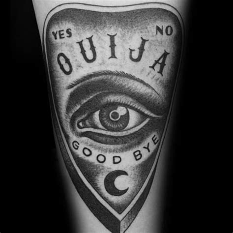 40 Planchette Tattoo Designs For Men - Ouija Board Ink Ideas