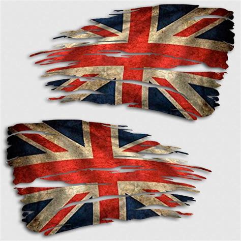 Tattered British Flag Decal | Distressed Union Jack Britain Sticker