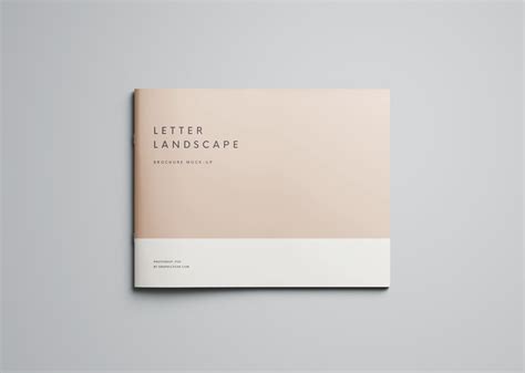 Letter Landscape Brochure Mockup