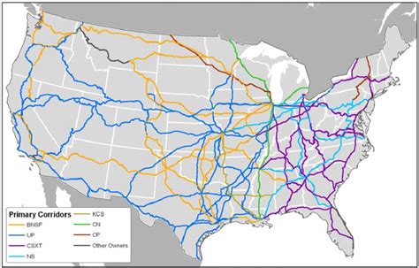 National Network of Class I Railroads | Download Scientific Diagram