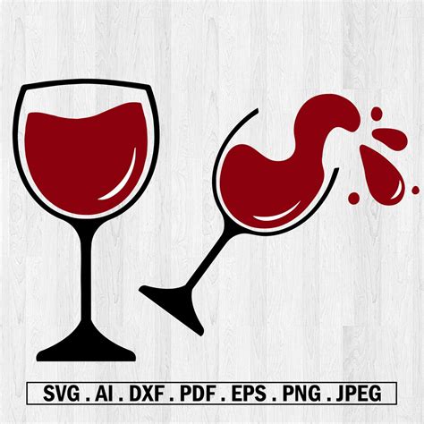 Wine Glass Svg Bundle, Wine Svg, Glass Svg, Wine Silhouette, Beverage ...