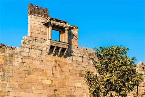 Walls of Champaner Fort - UNESCO Heritage Site in Gujarat, India Stock Image - Image of blue ...