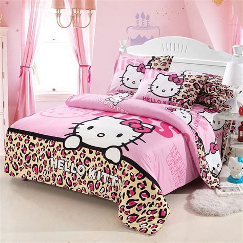 Queen Size Hello Kitty #9 Bedding Set Duvet Cover Pillow Case Bedsheet