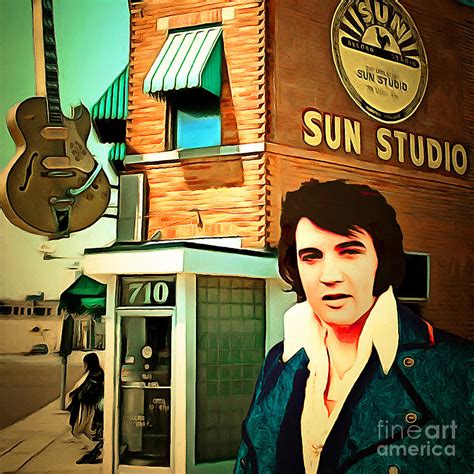 Elvis Presley The King At Sun Studio Memphis Tennessee 20160216 square Photograph by Wingsdomain ...