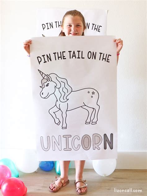 Free Pin The Tail On The Unicorn Printable