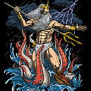 Ancient Greek God Poseidon Poster by Nikolay Todorov | Pixels