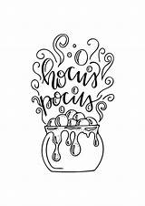 Hocus Pocus Magical Potion Coloring Page Printable sketch template