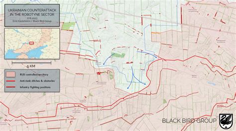 The Ukrainian offensive in the Robotyne sector has progressed, and the first Russian main ...