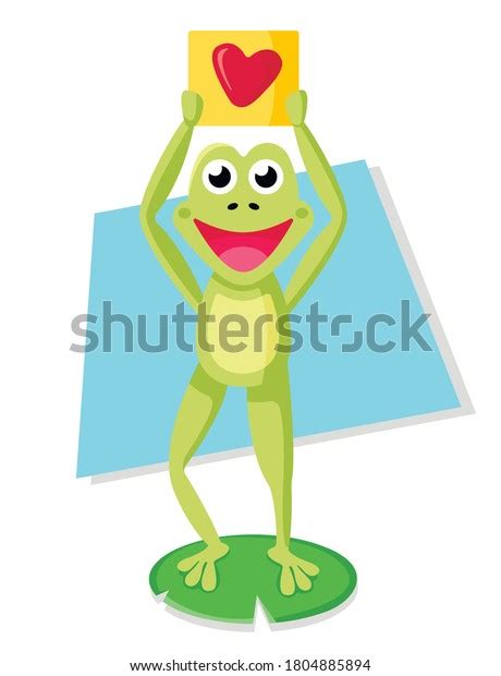 Green Cartoon Vector Frog Heart Sign Stock Vector (Royalty Free) 1804885894 | Shutterstock