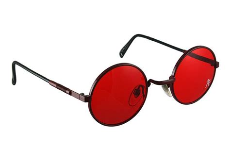 vintage sunglasses, dark red sunglasses with red lenses, unisex ...