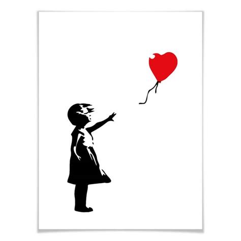 Poster Banksy - Girl with the red balloon | wall-art.com