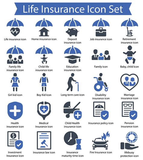 Life Insurance icon set 3661138 Vector Art at Vecteezy