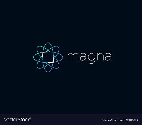 Abstract science atom logo icon design modern Vector Image