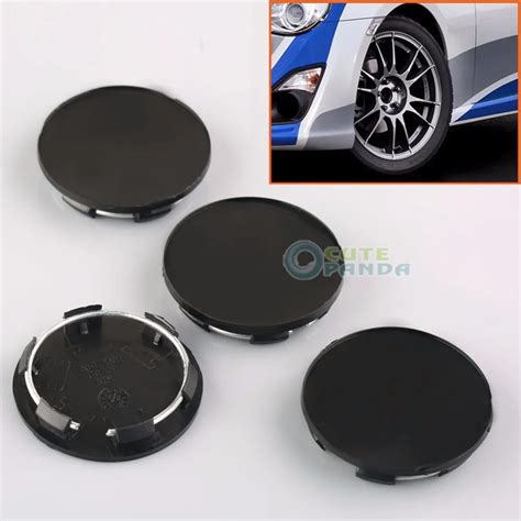 4 Pcs New 50mm (+ 1mm) Black Car Wheel Center Blank Cap Cars Hub Caps Covers Universal-in Wheel ...