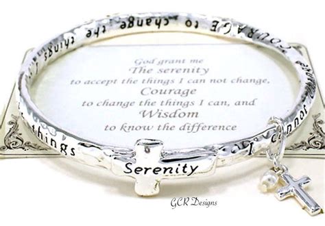 Sterling Silver Serenity Prayer Bangle Bracelet (With images) | Mother ...