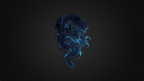 Blue Chinese Dragon Wallpaper