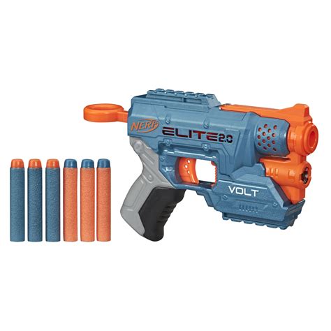 Nerf Elite 2.0 Volt SD-1 Blaster -- 6 Official Nerf Darts, Light Beam Targeting, 2-Dart Storage ...