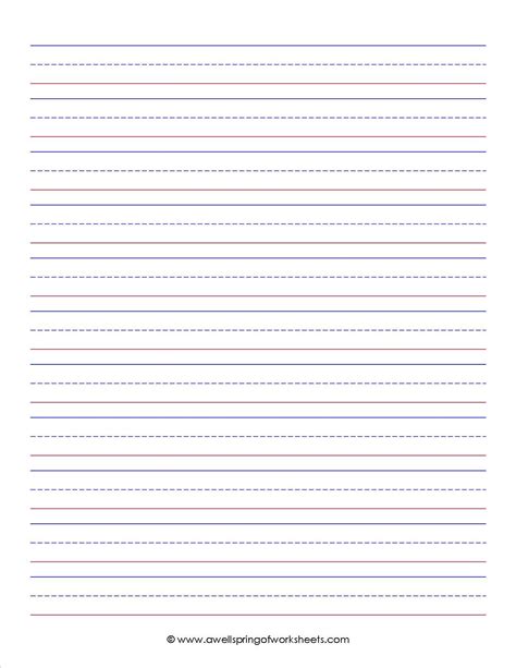 Free Printable Primary Lined Writing Paper