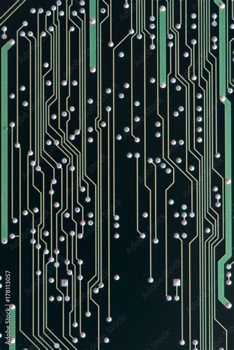 Printed circuit board macro Stock Photo | Adobe Stock