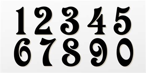 Victorian Fancy Number Fonts | Number fonts, Numbers font, Graffiti font