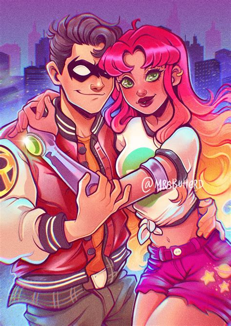 Robin and Starfire fanart by Mrs Butterd based on Gabriel Picolo's ...