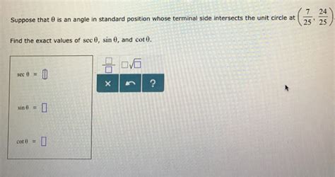 Solved: Suppose That Theta Is An Angle In Standard Positio... | Chegg.com