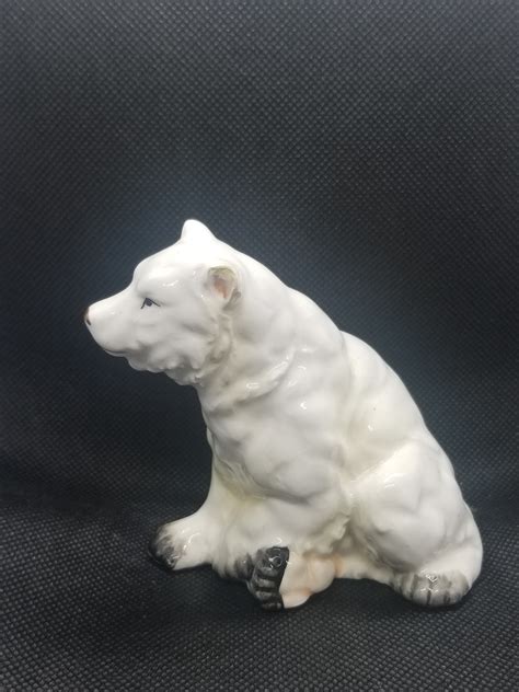 Vintage Polar Bear Figurine Made in Japan Sitting Polar Bear | Etsy