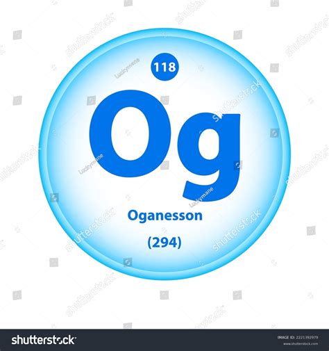 Structure Chemical Element Oganesson Og Symbol Stock Vector (Royalty ...