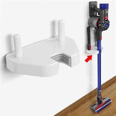 Liboer Vacuum Cleaner Stand, Compatible with Dyson V6 V7 V8 V10 V11, No Drill Wall Mount, White ...