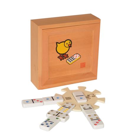 Chicken Foot Complete Game Set with Double 9 Dominoes, Wooden Case, Hub, and Scorepad | Wooden ...