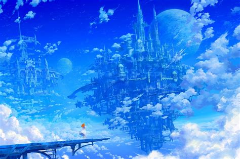 Floating Anime City Wallpapers on WallpaperDog