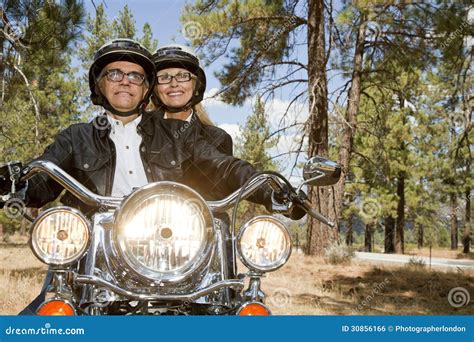 Senior Couple Riding Motorcycle through a Forest Editorial Photo - Image of countryside, freedom ...