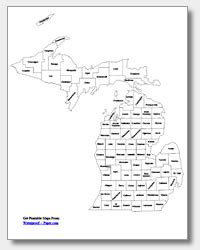 Printable Michigan Maps | State Outline, County, Cities