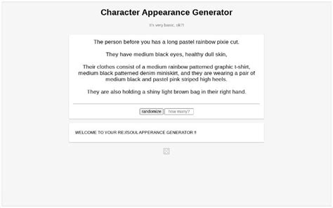 Character Appearance Generator