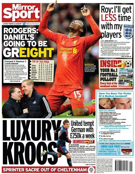 UK Newspaper Back Pages - Monday 24th Feb - e-Football