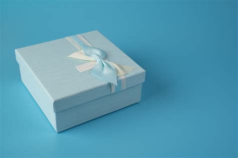 Premium Photo | Blue gift box.