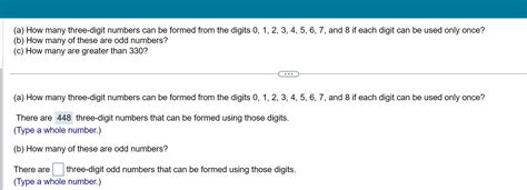 Solved (a) How many three-digit numbers can be formed from | Chegg.com ...