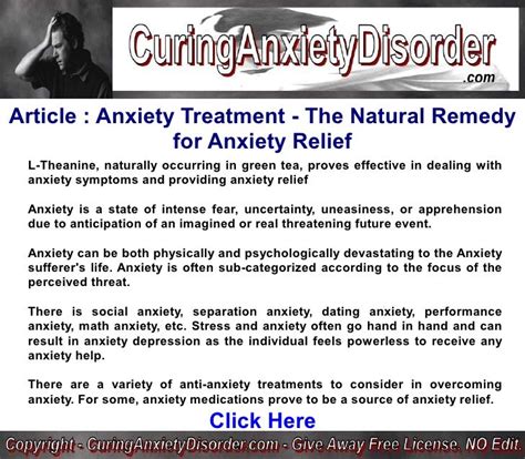 Anxiety Treatment The Natural Remedy For Anxiety Relief Curing An…