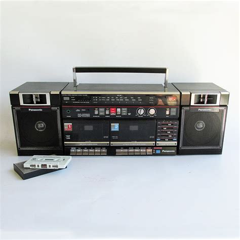 1980s Panasonic RX-CW30 AM/FM Double Cassette Stereo - Portable Boombox with Detachable Speakers ...