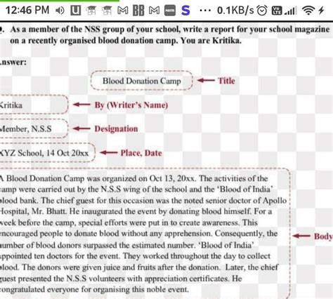 How to write Report writing? - EduRev Class 7 Question