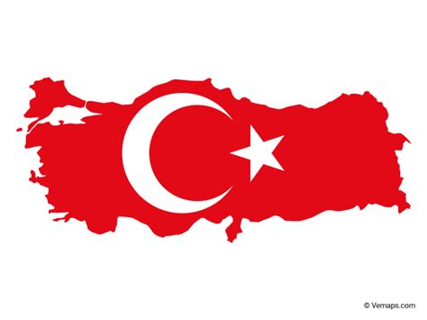 Flag Map of Turkey | Free Vector Maps | Turkey flag, Turkish flag, Turkey drawing