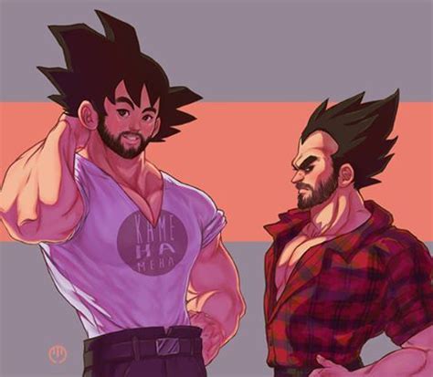 Goku and Vegeta with beards! 🧔🏻 Dbz, Goku E Vegeta, Son Goku, Dragon ...