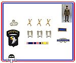 WWII US Army Officer Uniform Accessory Set AL100028A - Insignia
