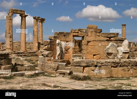 Libya, Cyrene. Ruins of Cyrene Necropolis. Unesco World Heritage Site ...