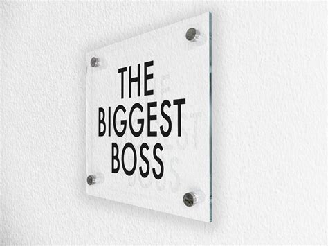 The Biggest Boss Sign Funny Boss Gift Business Plaque Office | Etsy