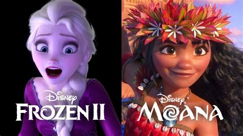 DISNEY FROZEN 2 vs MOANA SIDE TO SIDE COMPARISON! | Anna & Elsa ...