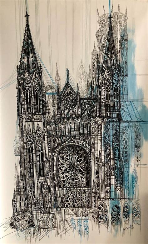 Gothic Cathedral Painting by Maria Susarenko | Saatchi Art